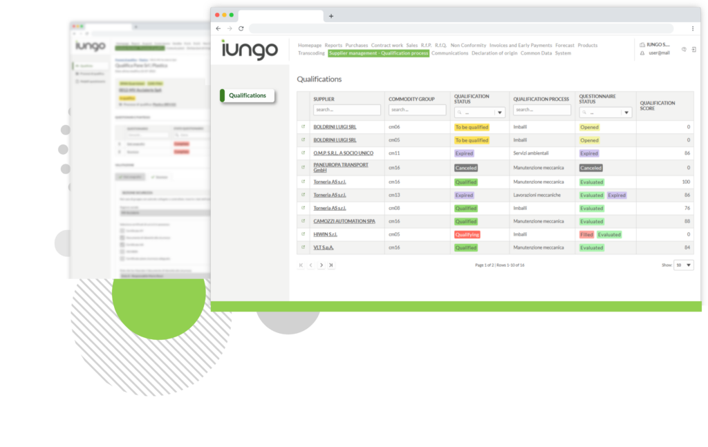 screenshot supplier register